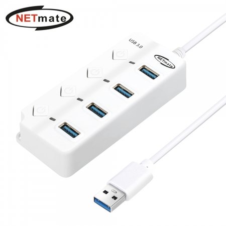 강원전자 넷메이트 NM-UBA306W 4포트 USB3.0 허브