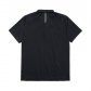 메쉬 웰딩 포인트 하프집업 남성 반팔 티셔츠[BLACK]