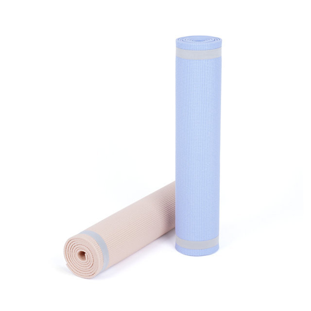 아이워너 PVC 요가매트 6mm 샌드핑크 미스티블루