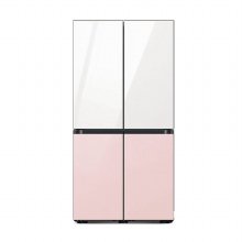 삼성 비스포크 냉장고 4도어 875L  글램화이트+글램핑크 RF85C90D255