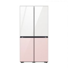 비스포크 냉장고 4도어 프리스탠딩 RF85C90D255 (875 L, 글램 화이트+글램 핑크)