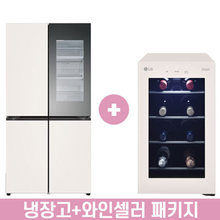 [패키지] 오브제 4도어 노크온 매직스페이스 냉장고 M874GBB452.AKOR [875L]+오브제컬렉션 와인셀러 W0082GBE.AKOR [용량:8병]