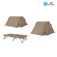 [해외직구] 네이처하이크 A-type 자동 코트 텐트 CNH22ZP001 브라운 1인용 / 접이식 야전침대 별도