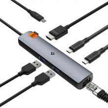 USB4 8K 60Hz USB C타입 6in1 멀티 포트 허브 PD2302 (맥북 호환)