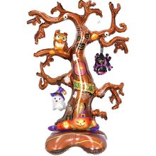 초대형 스탠딩 할로윈 은박 장식 풍선 (마법의나무 115cm)[스투피드]