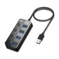 엠비에프 USB 3.0 A  4포트 블랙 무전원 어댑터별매