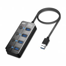 엠비에프 USB 3.0 A 4포트 블랙 유전원 어댑터포함