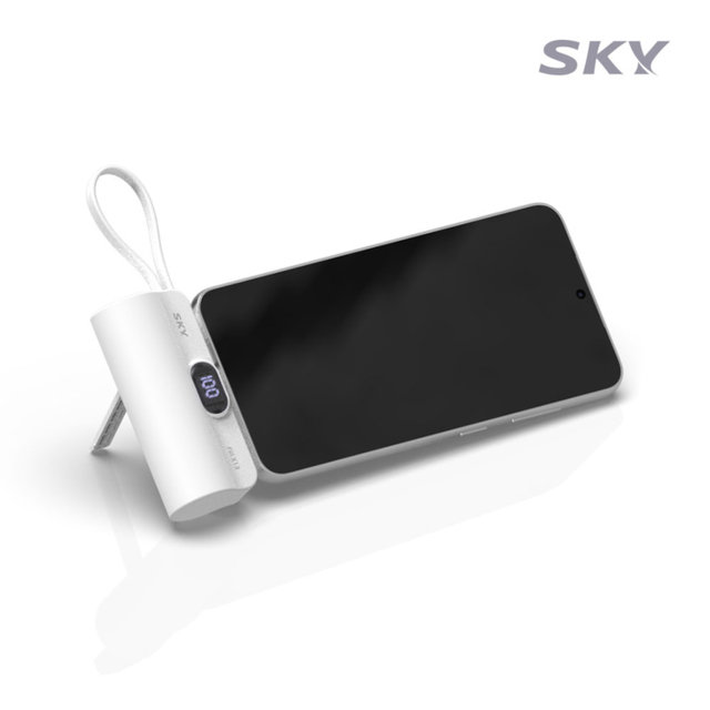 스카이 필 X13 LED 2in1 일체형 도킹형 미니 보조배터리 5000mAh