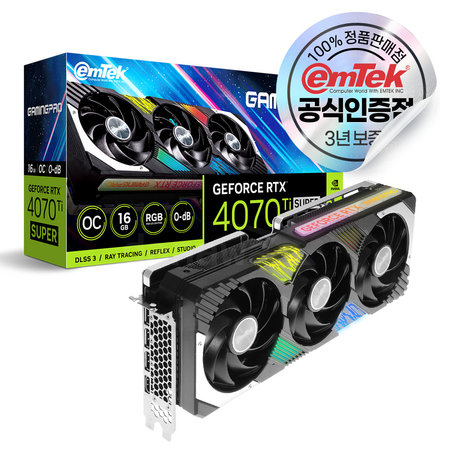 [인디아나 존스: 그레이트서클] 이엠텍 지포스 RTX 4070 Ti SUPER GAMINGPRO OC D6X 16GB