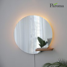 [ 파로마 본사 ] 블링크 하프 선반 원형 인테리어 거울 LED형 600