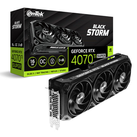 이엠텍 지포스 RTX 4070 Ti SUPER BLACK STORM OC D6X 16GB