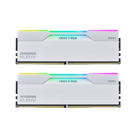 ESSENCORE KLEVV DDR5-6400 32GB CL32 CRAS V RGB WHITE 패키지 메모리 (16Gx2) 서린