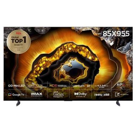  [전국무료설치] 215cm TCL QD-Mini LED 4K TV 안드로이드12 구글 TV 85X955 (벽걸이형)
