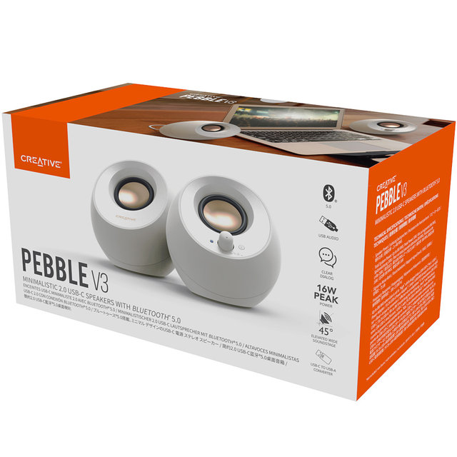 CREATIVE PEBBLE V3 (화이트) 스피커