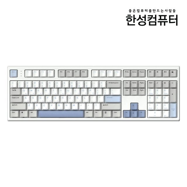 GK787SE OfficeMaster 8K 저소음 윤활 기계식 키보드 토독 밀크 소다 (호크 35g_저소음)