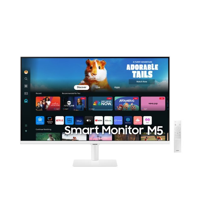 삼성 M5 S32DM501 80.1cm 스마트모니터 화이트  OTT 유튜브 넷플릭스 미러링 스마트싱스 게이밍허브 삼성헬스 굿닥 워크스페이스 