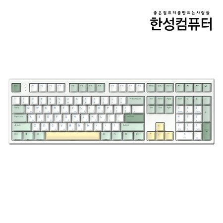 한성컴퓨터 GK787SE OfficeMaster 기계식 토독 [말차 크림 35g] 풀배열 저소음 윤활 사무용 키보드