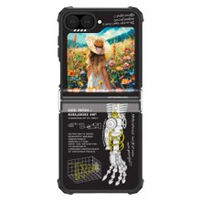 모란카노 갤럭시 Z플립6 임팩트 아톰 오토매틱 디자인 맥세이프 힌지 보호 투명 범퍼 휴대폰 케이스