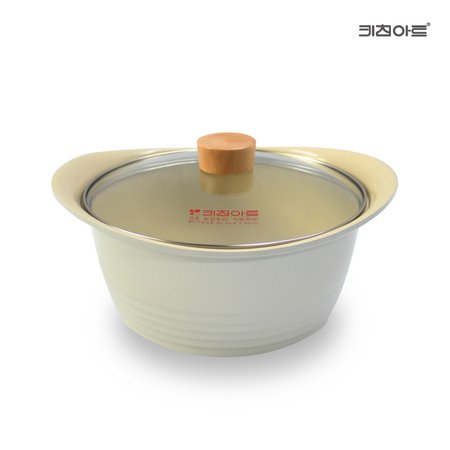 키친아트 베이직 IH 인덕션가능 세라믹코팅 양수냄비 24cm