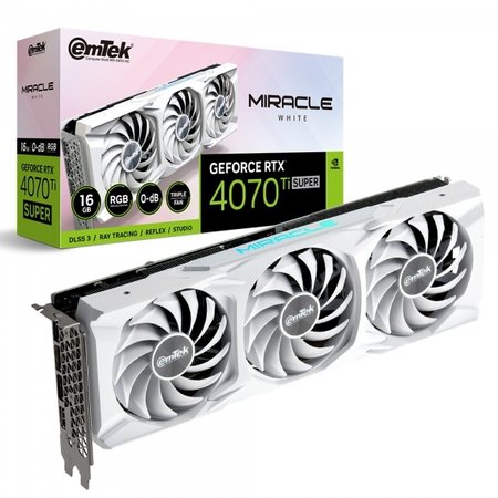 이엠텍 지포스 RTX 4070 Ti SUPER MIRACLE WHITE D6X 16GB /