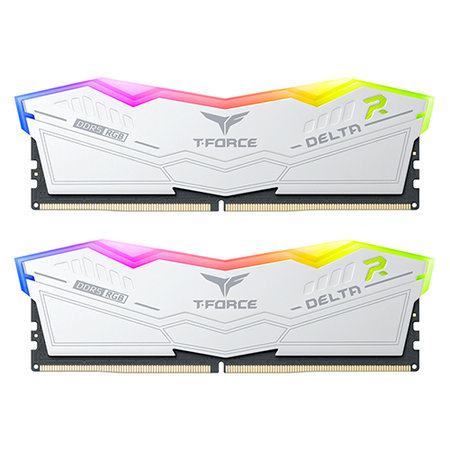 [서린공식] TEAMGROUP T-Force DDR5 5600 CL36 Delta RGB 화이트 패키지 64GB(32Gx2)