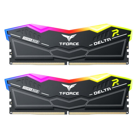 [서린공식] TEAMGROUP T-Force DDR5 6000 CL38 Delta RGB 블랙 패키지 64GB(32Gx2)