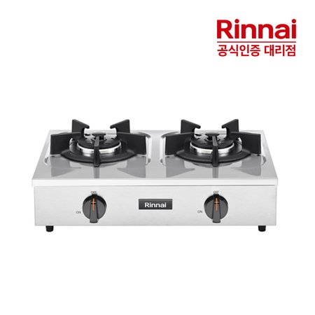 린나이 업소용 탁상형 2구 고화력 식당용 가스레인지 RSB-260S