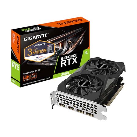 기가바이트 지포스 RTX 3050 WINDFORCE OC D6 6GB 피씨디렉트 -