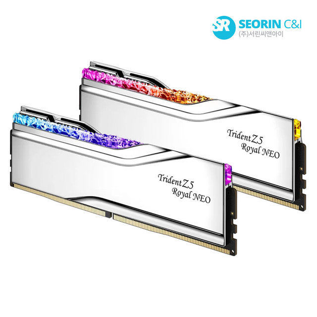 [서린공식] G.SKILL DDR5-6000 CL28 TRIDENT Z5 ROYAL NEO 실버 (32GB(16Gx2))