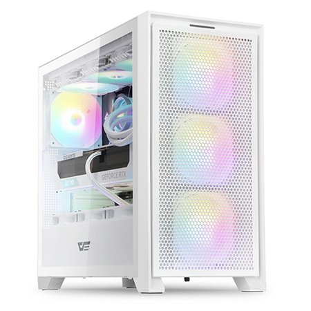 darkFlash DRX90 MESH RGB 강화유리 미들타워 케이스 화이트