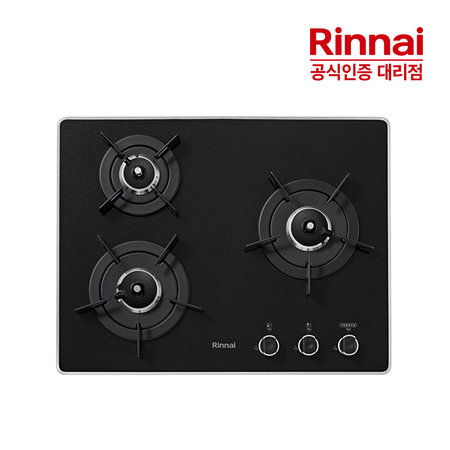 린나이 3구 펄크리스탈 가스레인지 빌트인 가스렌지 RBR-P3500