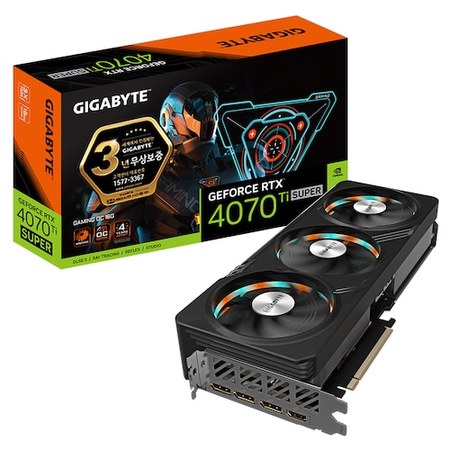 GIGABYTE 지포스 RTX 4070 Ti SUPER Gaming OC D6X 16GB 제이씨현