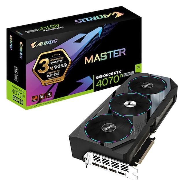 GIGABYTE AORUS 지포스 RTX 4070 Ti SUPER Master D6X 16GB 제이씨현