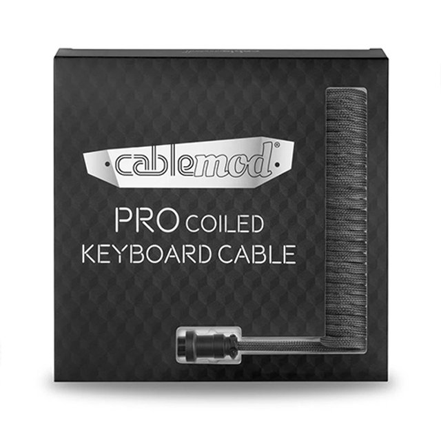 [서린공식] CableMod Pro Coiled 항공 키보드 케이블 (1.5m,카본)