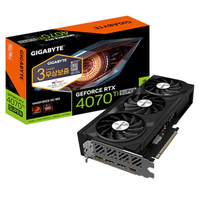 GIGABYTE 지포스 RTX 4070 Ti SUPER WINDFORCE OC D6X 16GB 피씨디렉트