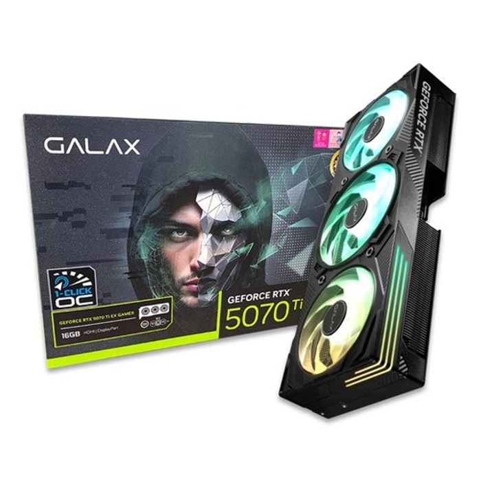 갤럭시 GALAX 지포스 RTX 5070 Ti EX GAMER BLACK OC D7 16GB G