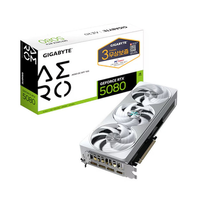 기가바이트 지포스 RTX 5080 AERO OC SFF D7 16GB 피씨디렉트--