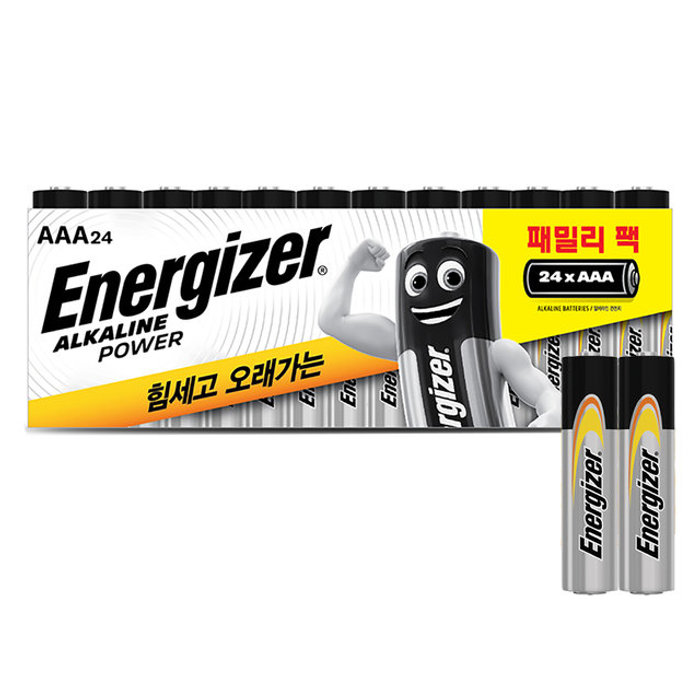 에너자이저 알카라인 패밀리팩 건전지 AAA 24입