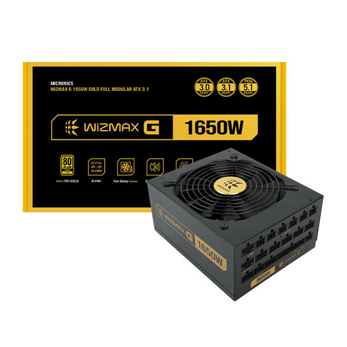 한미마이크로닉스 마이크로닉스 WIZMAX G-1650W 80PLUS 골드 ATX3.1 풀모듈러 컴퓨터 파워서플라이