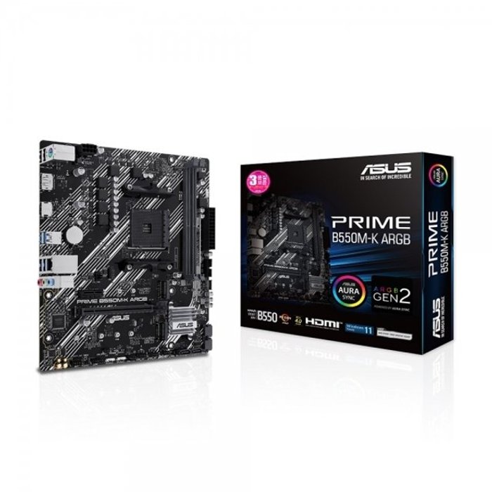 ASUS PRIME B550M-K ARGB STCOM 정품, 빠른발송
