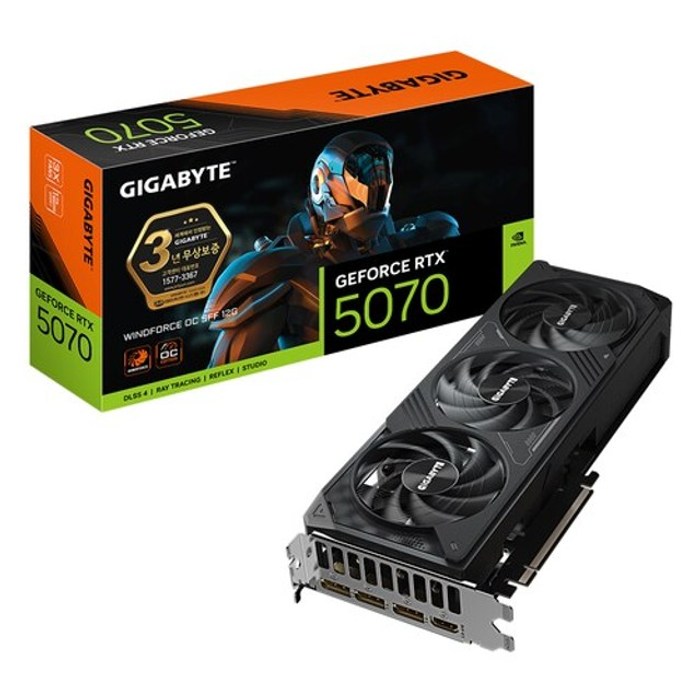 기가바이트 GIGABYTE 지포스 RTX 5070 WINDFORCE OC SFF D7 12GB 제이씨현 G