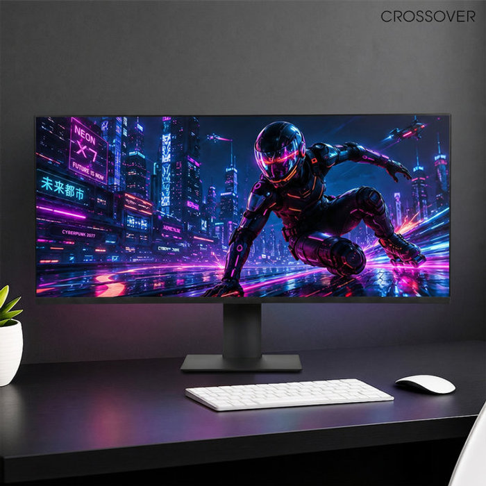 크로스오버 34U5iM FAST-IPS 200Hz UWQHD USB-C 86cm 울트라 와이드 퀀텀닷 게이밍 모니터 업그레이드이벤트