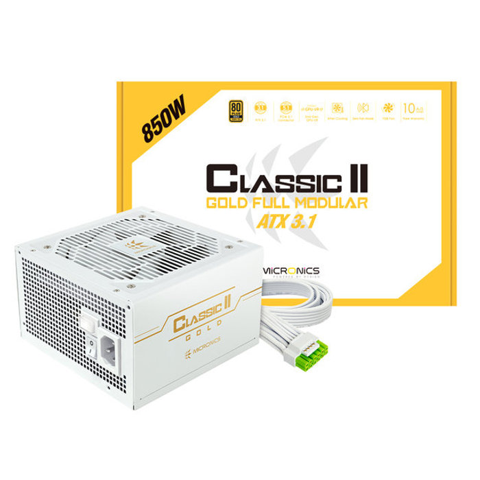 공식총판 마이크로닉스 Classic II 850W 80PLUS GOLD 풀모듈러 ATX3.1 화이트