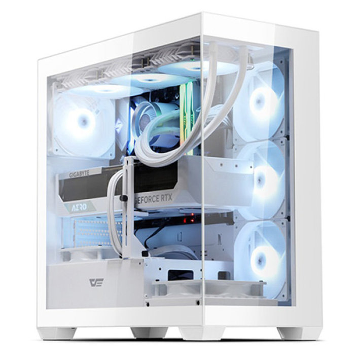 다크플래쉬 DS900 ARGB 강화유리 화이트 미들케이스 PC케이스