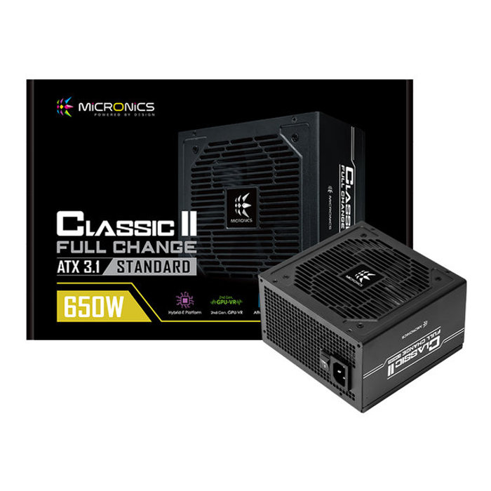 마이크로닉스 Classic II 풀체인지 650W 80PLUS 스탠다드 ATX3.1 블랙