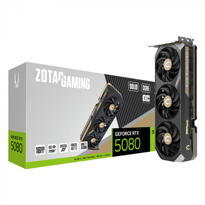 ZOTAC GAMING 지포스 RTX 5080 SOLID CORE OC D7 16GB SS