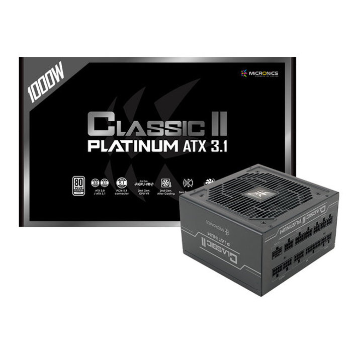 마이크로닉스 Classic II 1000W 80PLUS 플래티넘 ATX3.1 블랙 파워