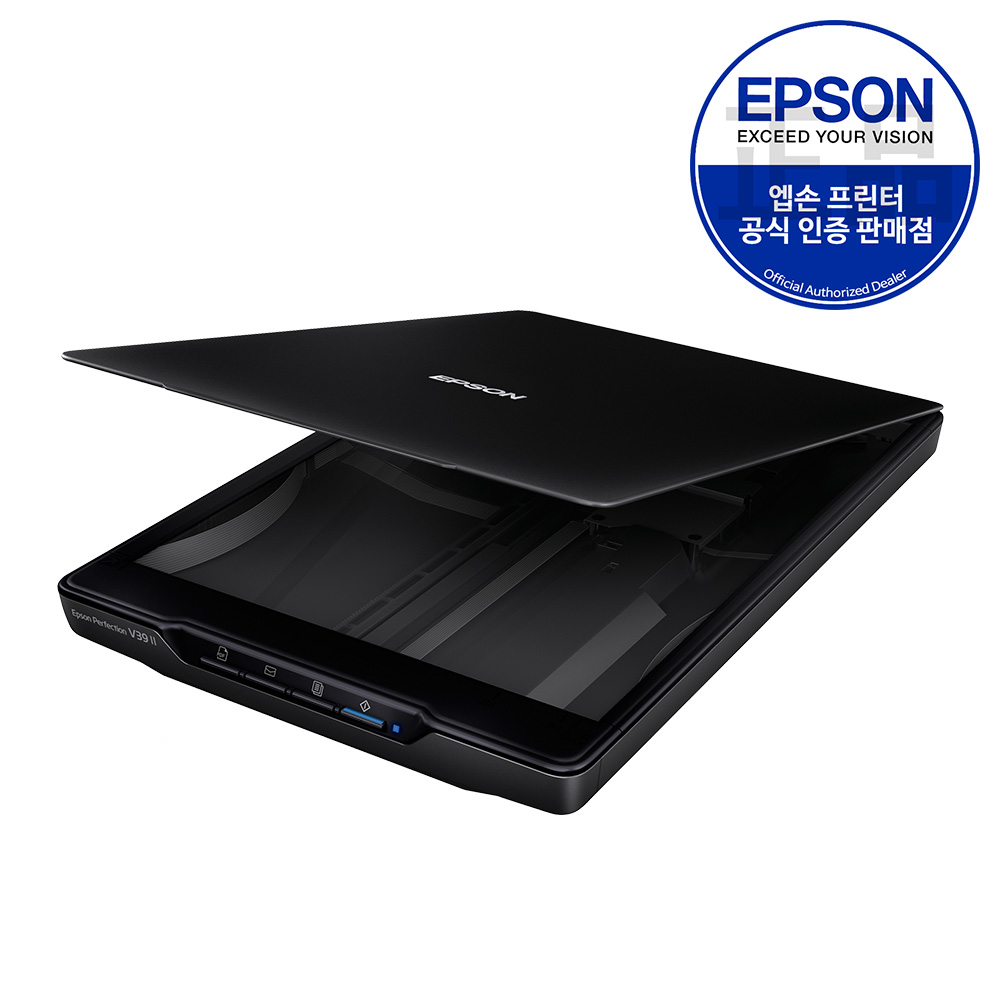 엡손 정품 퍼펙션 V39II 컬러 평판 문서 스캐너 A4 슬림