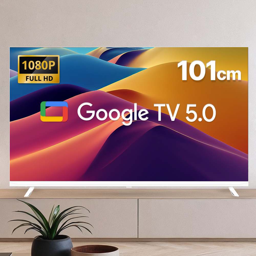 위드라이프 구글 101cm 40인치 FHD 스마트TV 화이트슬림 티비