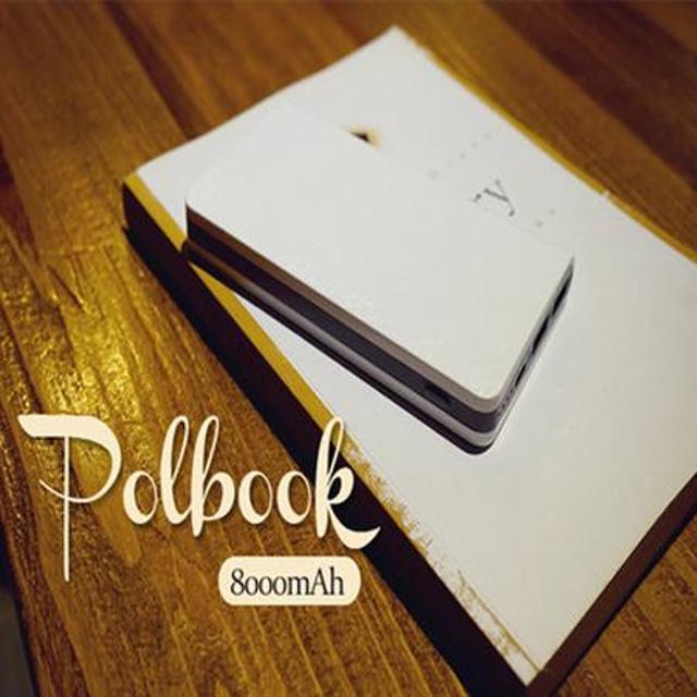 컴티브 보조배터리 POLBOOK 리튬폴리머 8,000mAh (화이트) [2포트 USB출력 / 잔량표시LED]